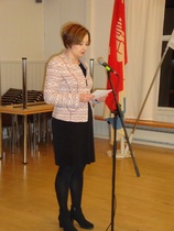 SAK:n työelämäasioiden johtaja Saana Siekkinen kertomassa SAK:n tilanteesta